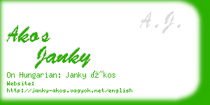 akos janky business card